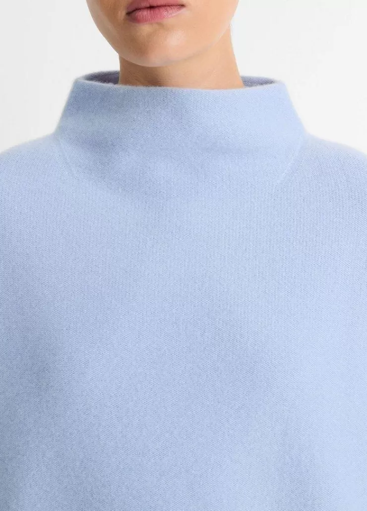 Plush Cashmere Funnel Neck Sweater In Blue>VINCE CAMUTO New