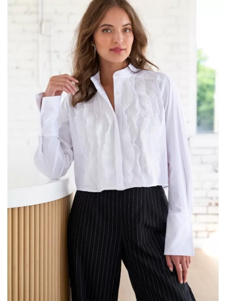 Raffaele Cropped Shirt In >FINLEY Store