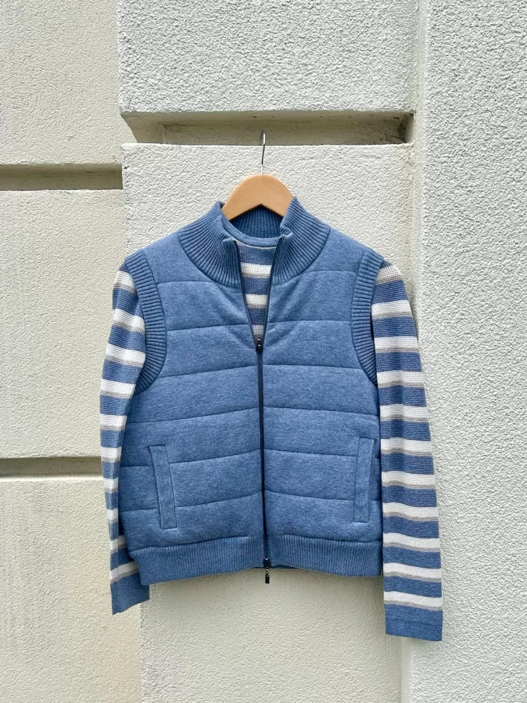 Reversible Quilted Zip Vest In >KINROSS CASHMERE New