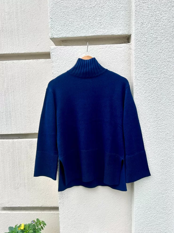 Rib Trim Funnel Neck Sweater In >KINROSS CASHMERE Best