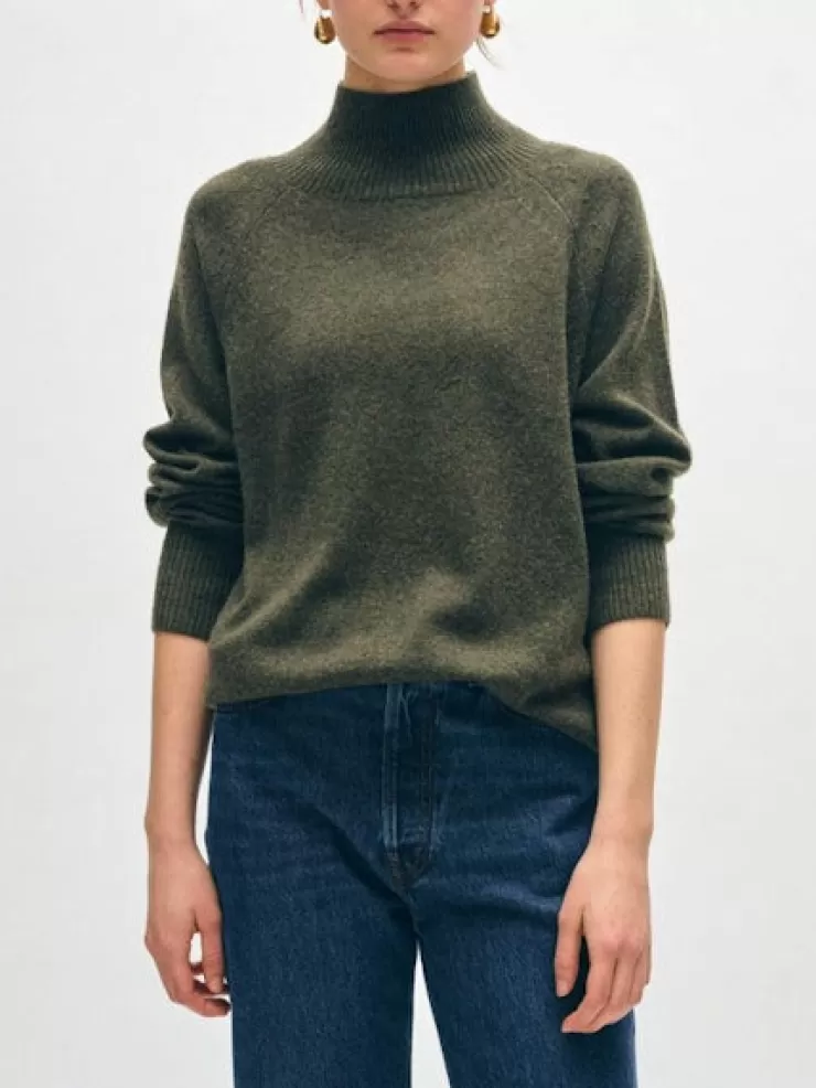 Rib Trim Sweater In >WHITE AND WARREN Cheap