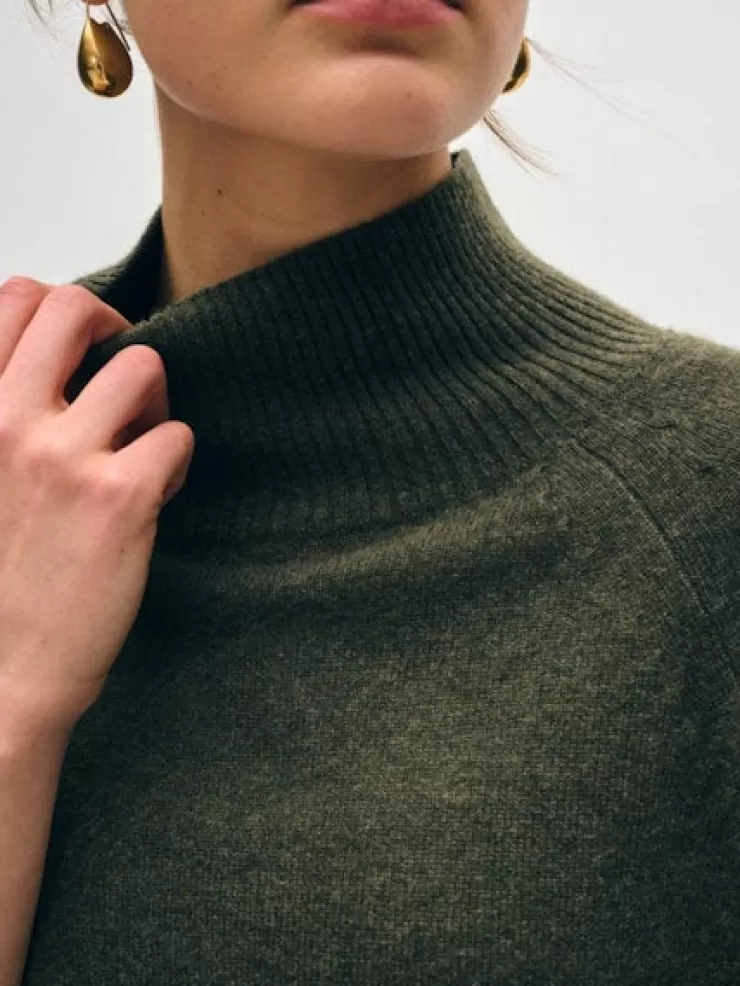 Rib Trim Sweater In >WHITE AND WARREN Cheap