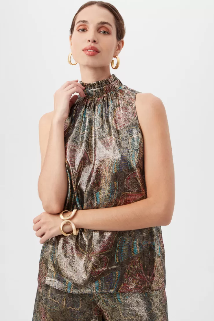 Rissa Butterfly Print Silk Top In >TRINA TURK Outlet