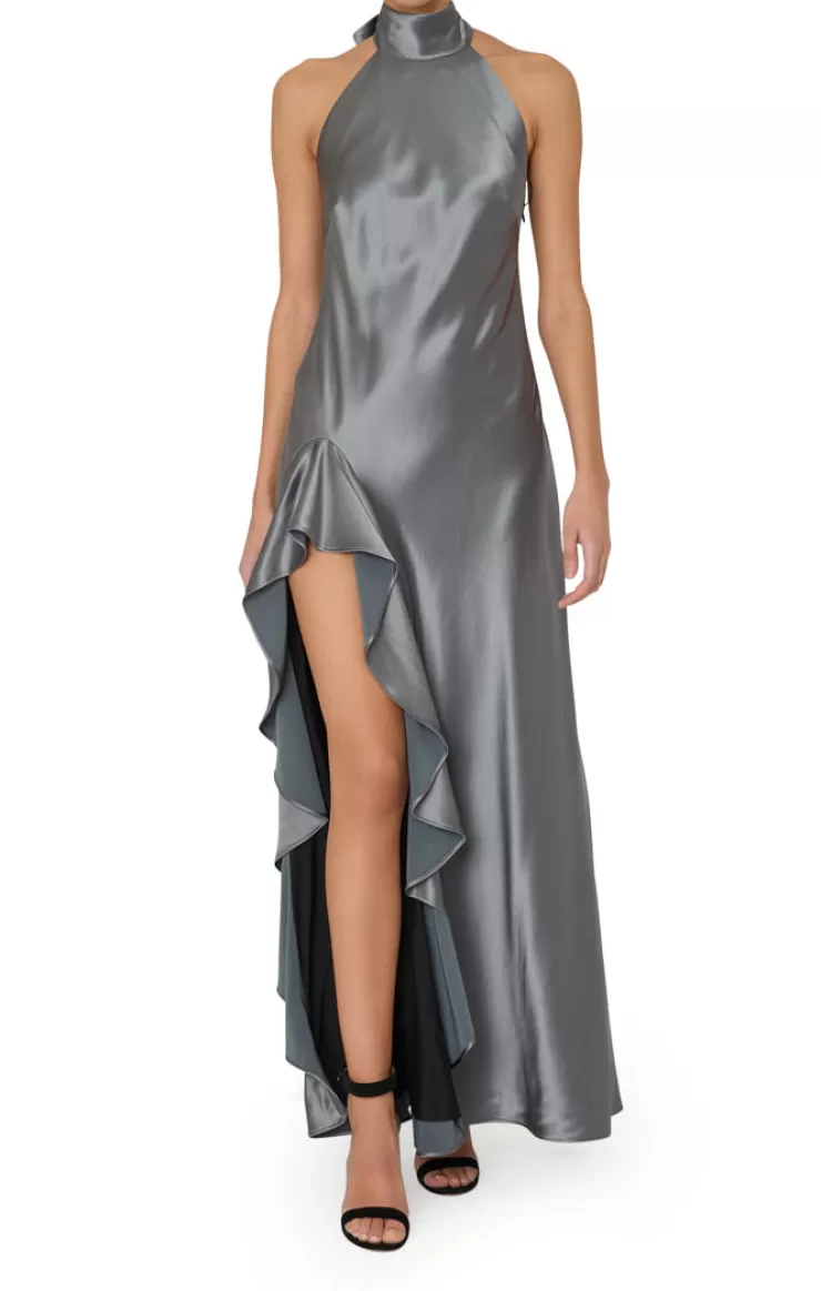 Roux Satin Dress In >Milly Outlet