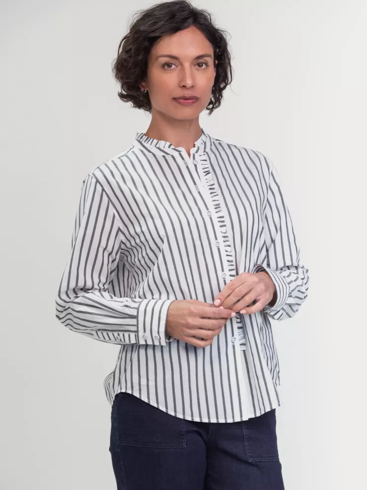 Ruffle Detailed Shirt In >MARGARET O'LEARY Clearance