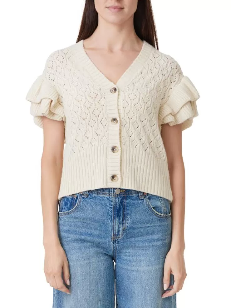 Ruffle Sleeve Cardigan In >HABITUAL Cheap