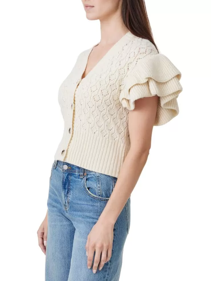 Ruffle Sleeve Cardigan In >HABITUAL Cheap