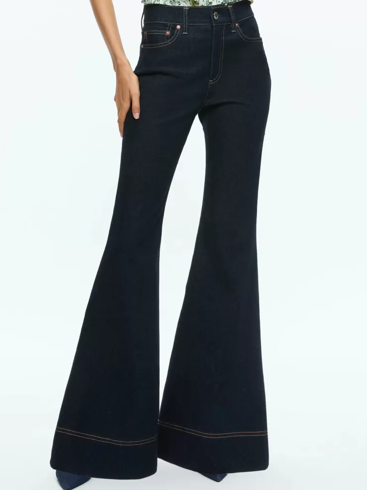 SB High Rise Bell Jean In >ALICE & OLIVIA Store