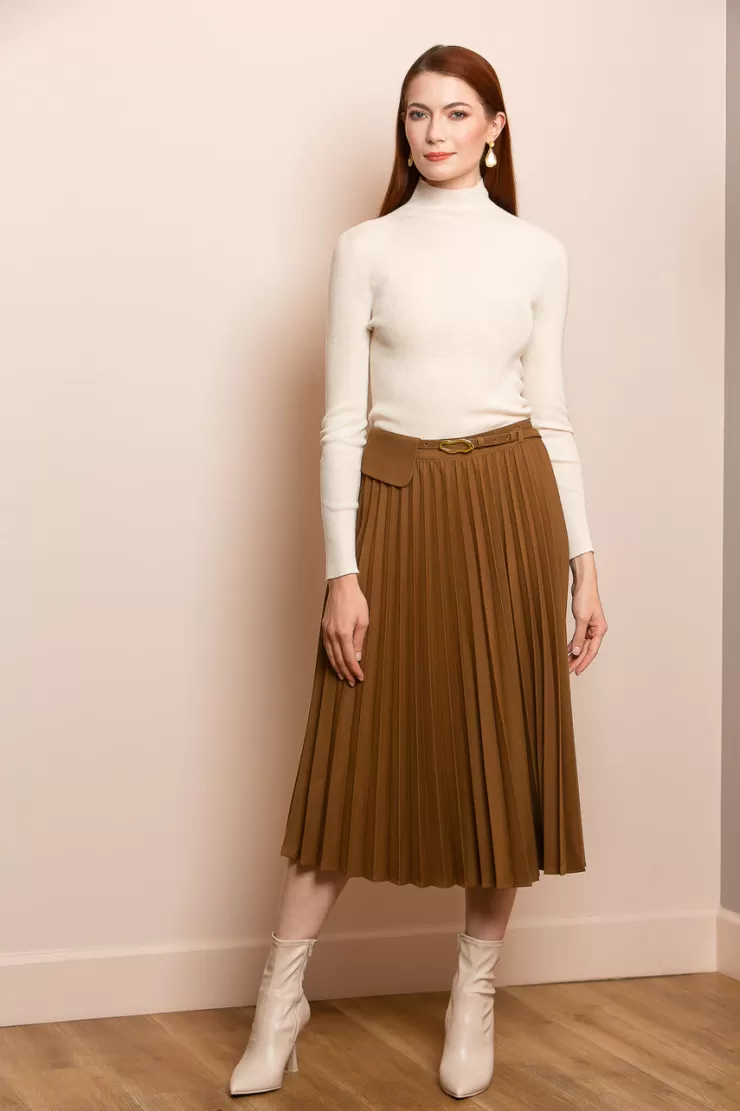 Seamless Merino Wool Blended Turtle Neck Sweater In >JESSIE LIU Fashion