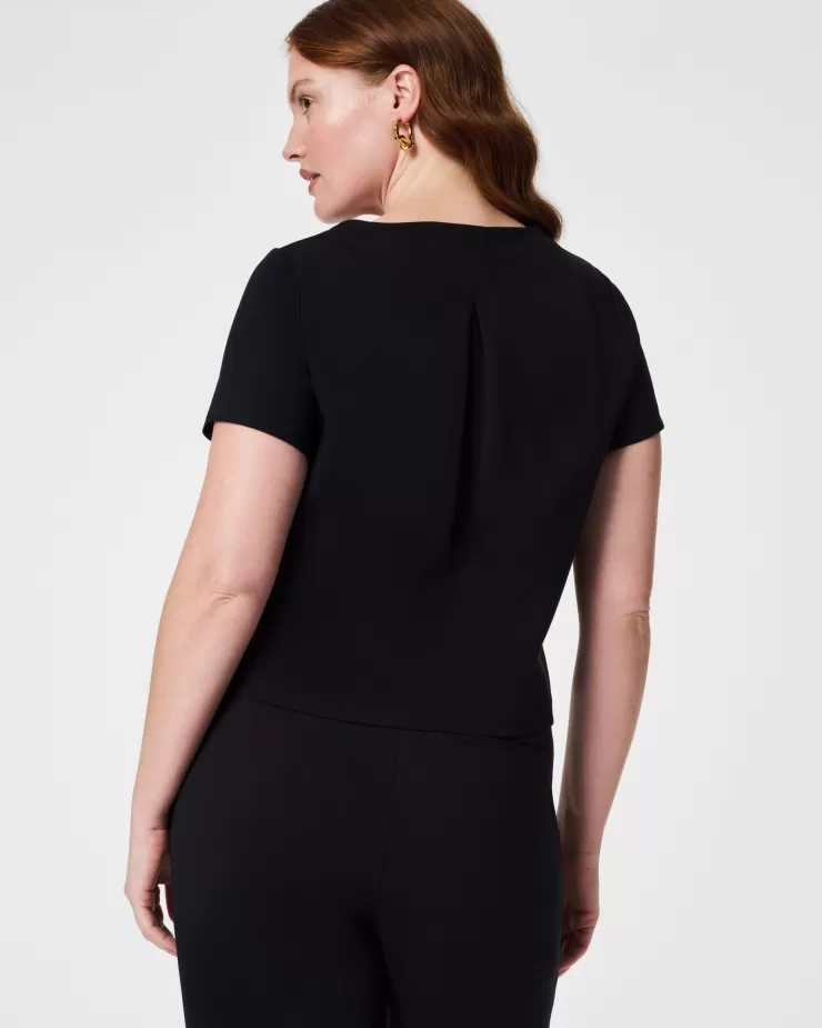 The Perfect Pleated Back Top In >SPANX Cheap