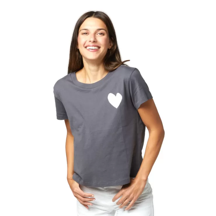 The Suke Tee Contrast Imperfect Heart In >KERRI ROSENTHAL Flash Sale