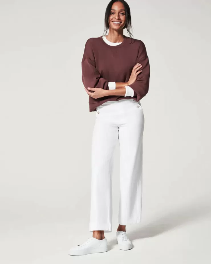 Twill Cropped Wide Leg Pant In Bright >SPANX Shop