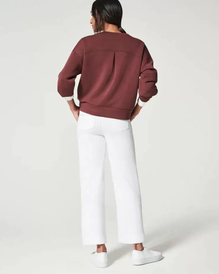 Twill Cropped Wide Leg Pant In Bright >SPANX Shop